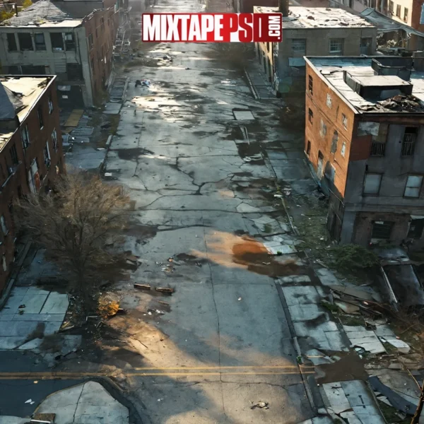 Top View of Ghetto Streets Background 9