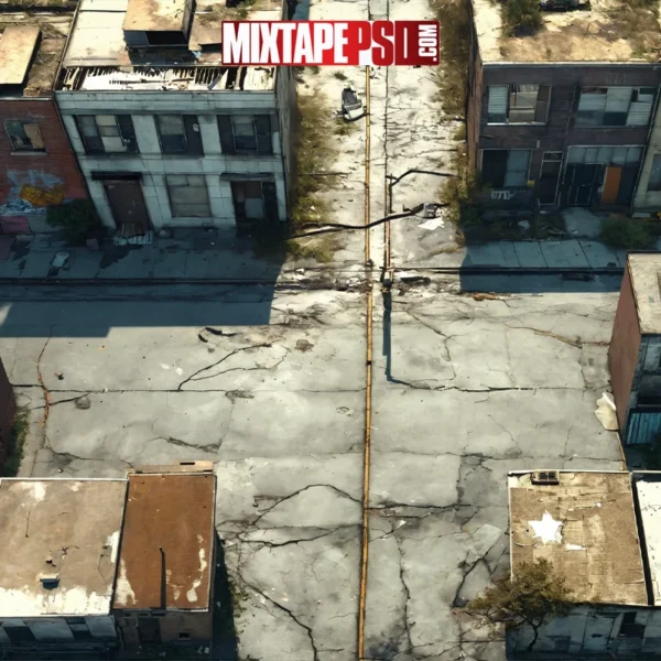 Top View of Ghetto Streets Background 11